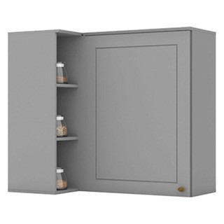 Armário Aéreo Canto Reto 1 Porta Americana Cinza - Henn em Oferta na Shopee