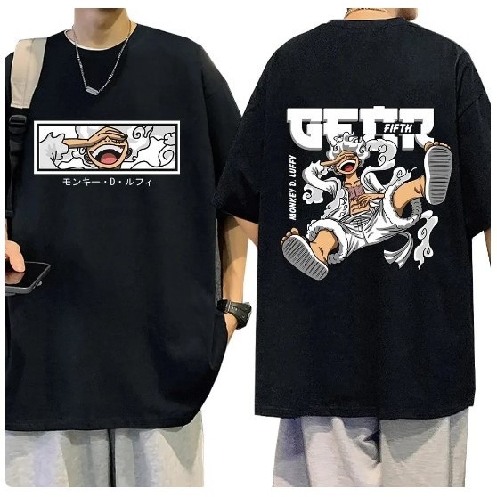 Camiseta Anime Luffy Gear 5 Unissex Plus Size em Oferta na Shopee