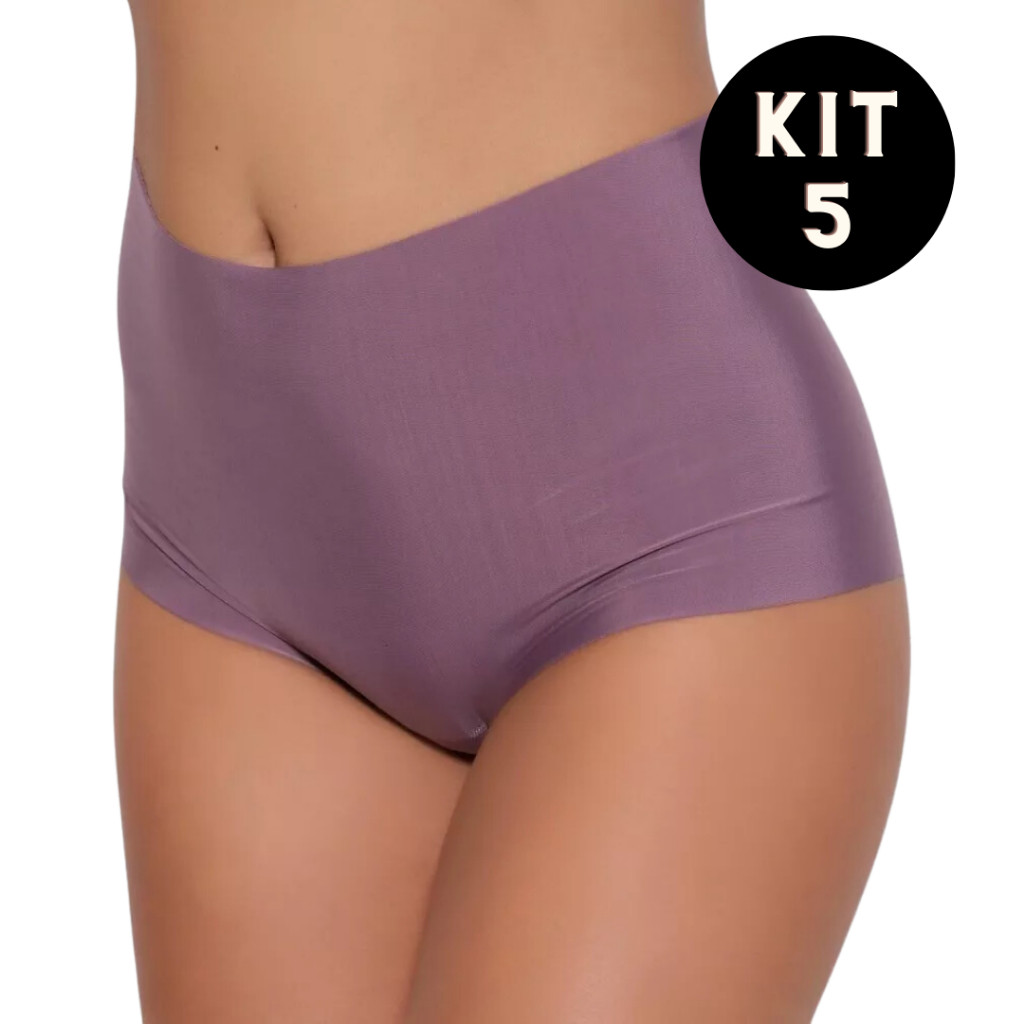 KIT 5 Calcinhas Boxer Corte a Laser Sem Costura - Women Clothes