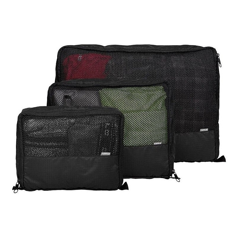 Kit Organizador De Roupas Mesh Trio Curtlo Preto