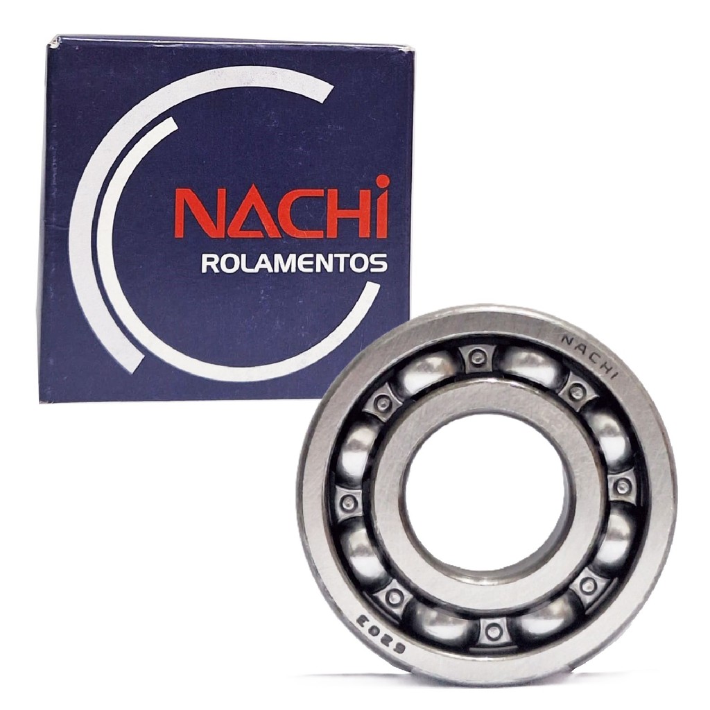 Rolamento 6203 (Folga C3) P/ Transmissão Pop 100 / Biz 100 / Nxr 125 Bros / Xre 190 / Cg 150 Titan Nachi em Oferta na Shopee