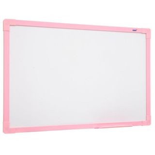 Quadro Lousa Branco UV Soft Colors 80X60 Moldura Rosa Stalo