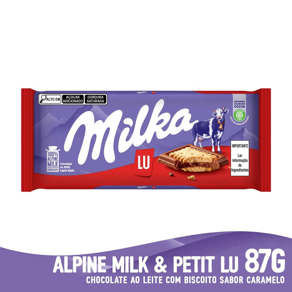 Chocolate Milka Lu 87g em Oferta na Shopee