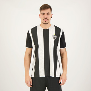 Camisa Atlético Mineiro Poetry Preta e Branca em Oferta na Shopee