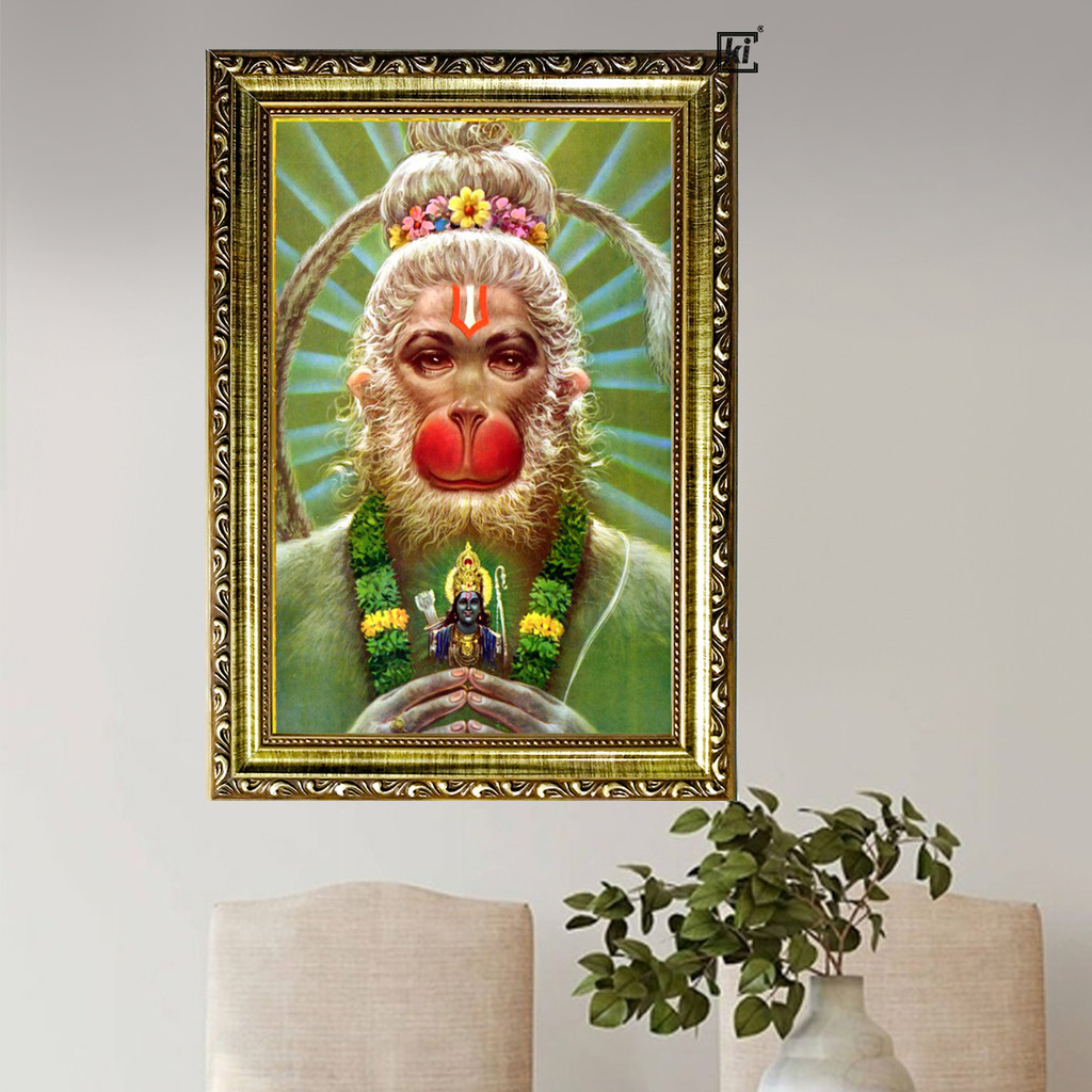 Quadro Moldura Hindu Deusa Kali Devi Kali Trabalhada 35x47xcm