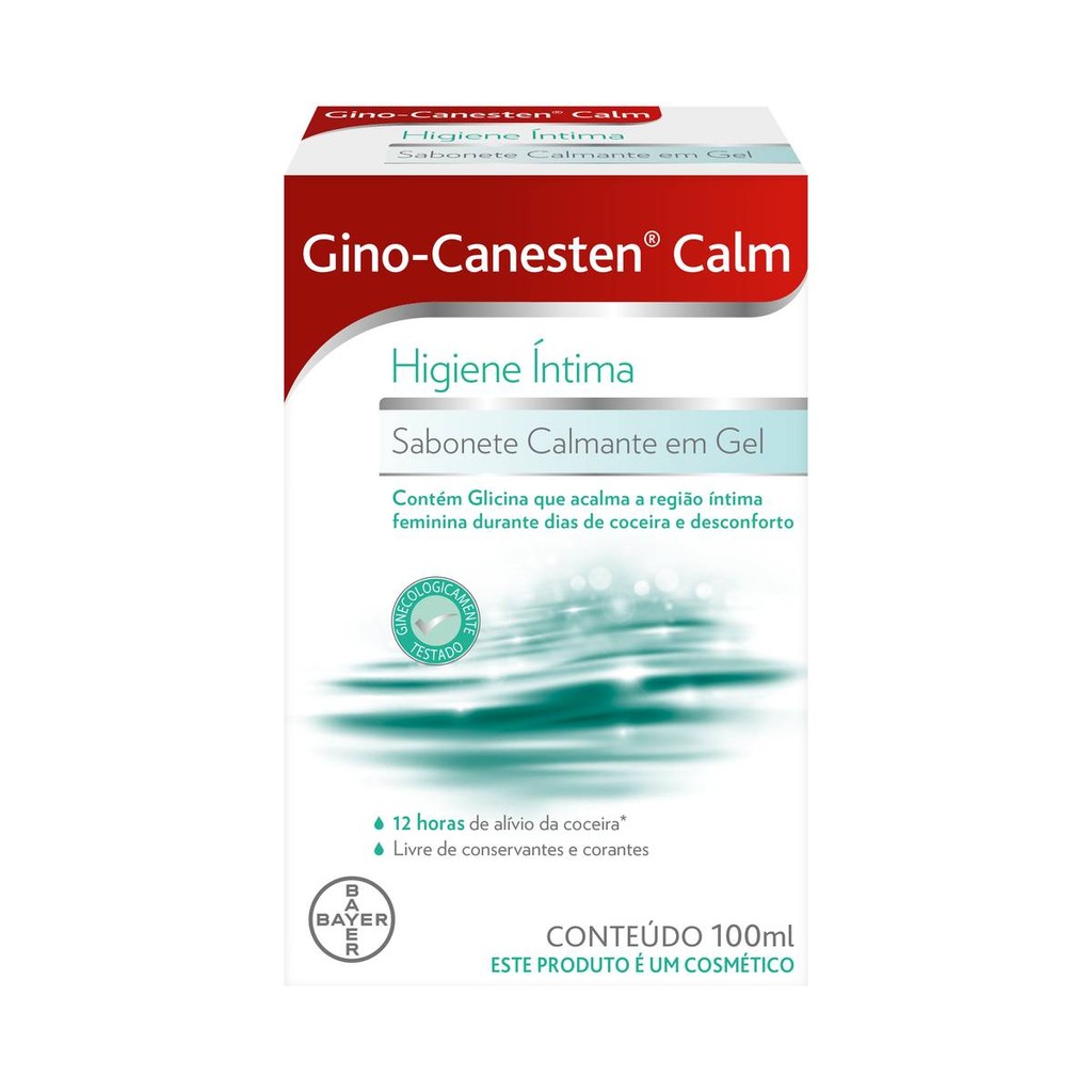 Sabonete Íntimo Calmante em Gel Calm 100ml - Gino Canesten em Oferta na Shopee