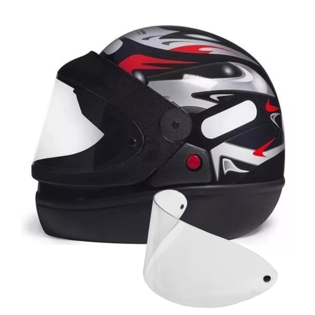 Capacete San Marino Taurus Automático Preto Mais Viseira Extra Cristal 2.2
