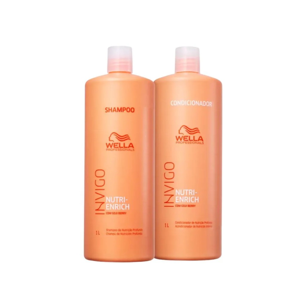 Wella Kit Nutri Enrich Shampoo 1L + Condicionador 1L em Oferta na Shopee