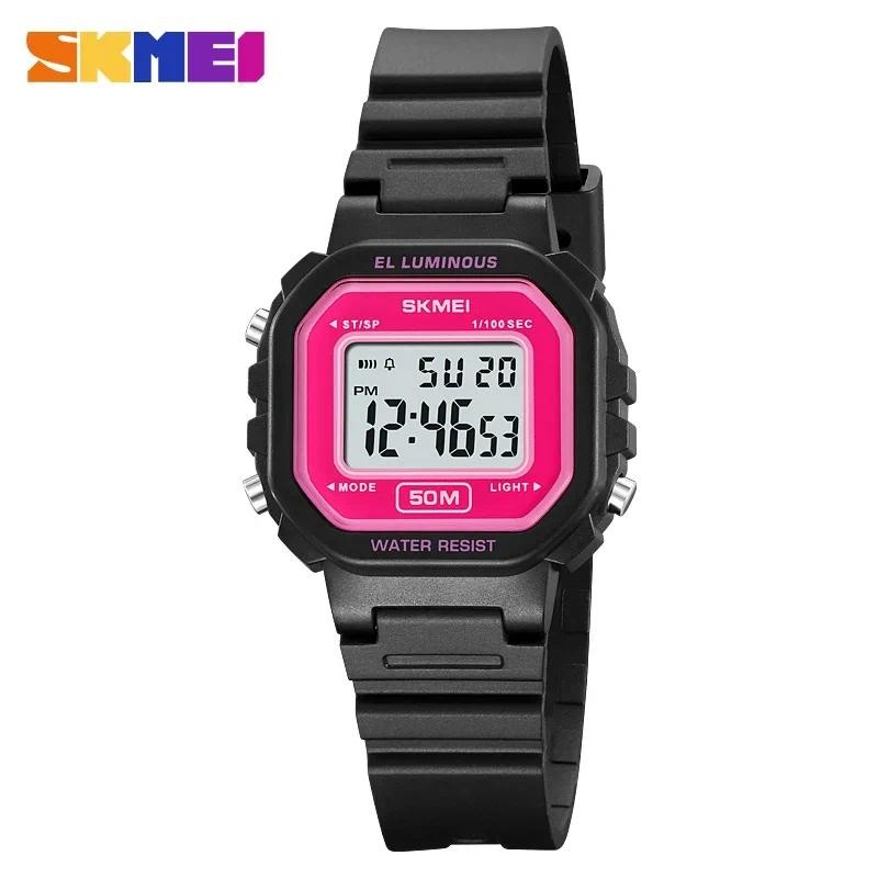SKMEI 2326 Esporte Frescura Relógio Feminino Crono Casual 5Bar À Prova Dwaterproof Água Digital Relógios De Pulso Contagem Regressiva Alarme Data Automática em Oferta na Shopee