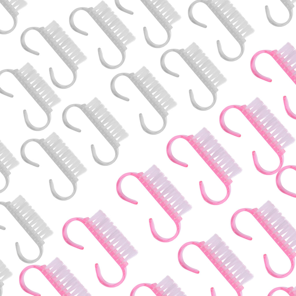 Kit 40 Mini Escovinhas Manicure Limpeza De Unha Tira Pó Salão em Oferta na Shopee