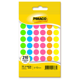 Etiqueta adesiva TP12 multicolor neon Pimaco