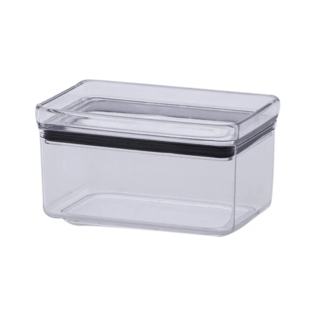 Pote Hermético Mantimentos Recipientes De Acrílico 580 ML Transparente Alimentos Empilhável Cozinha