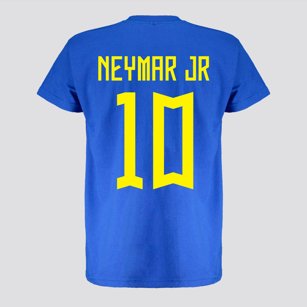 Camisa Brasil 10 Neymar Azul Infantil em Oferta na Shopee