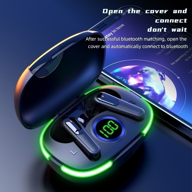 Air Pro 80 Pro 60 Fone De Ouvido Bluetooth Air Pro 80 Sport Game Display LED Redução De Ruído Com Microfone Sem Fio