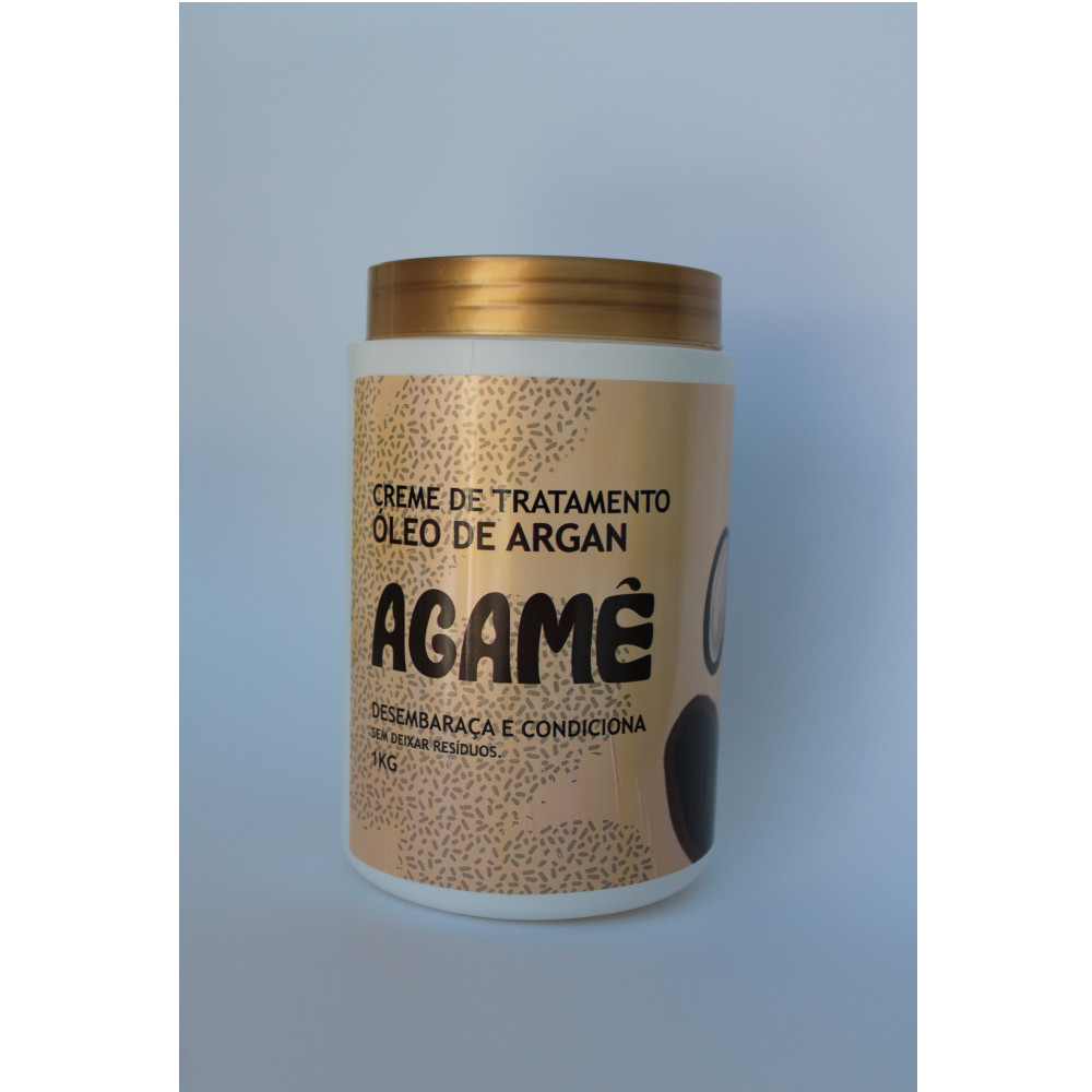 Máscara Capilar Óleo de Argan AGAMÊ Creme de Tratamento Capilar 1Kg Promoção de Lançamento