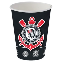 8~40 COPO PAPEL FESTA CORINTHIANS 200ML FESTCOLOR (CHOCO)