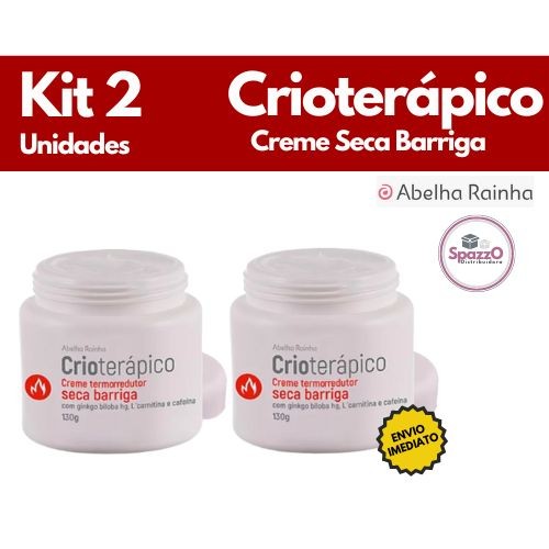 Kit Creme Crioterápico Termo Redutor Seca Barriga 130g Abelha Rainha
