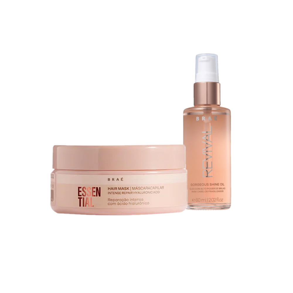 Kit Braé Essential Revival Máscara e Óleo (2 produtos) em Oferta na Shopee
