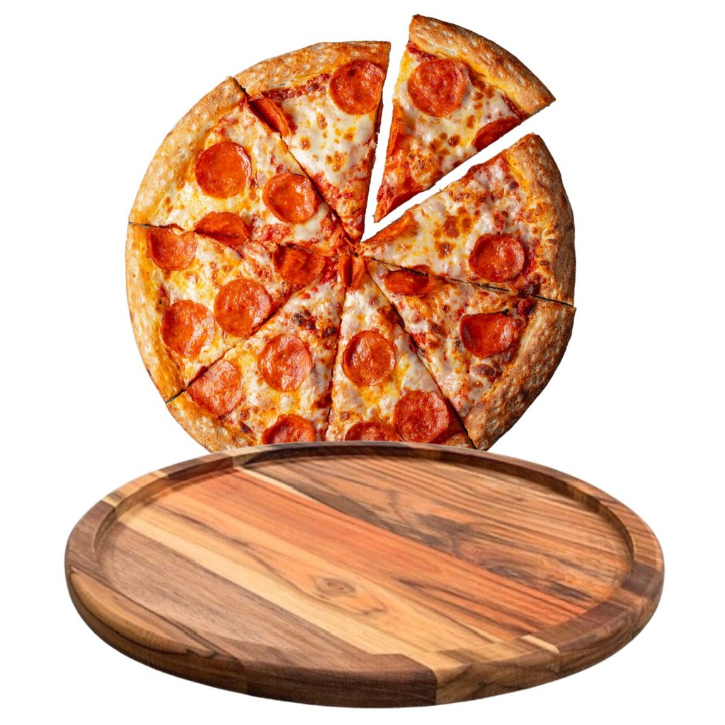 Tábua Suporte De Madeira 35Cm Para Cortar E Servir Pizza