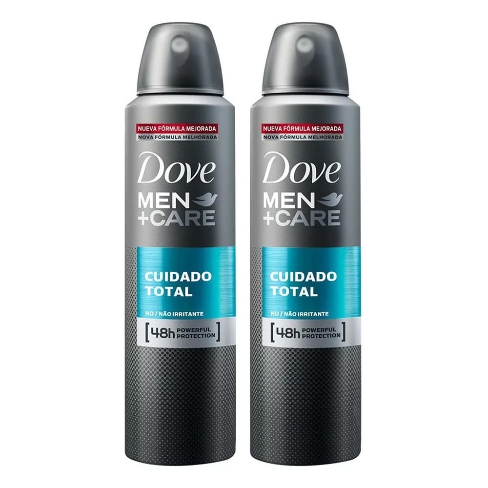 Kit 2 Desodorante Aerossol Dove Men Care Cuidado Total 150ml