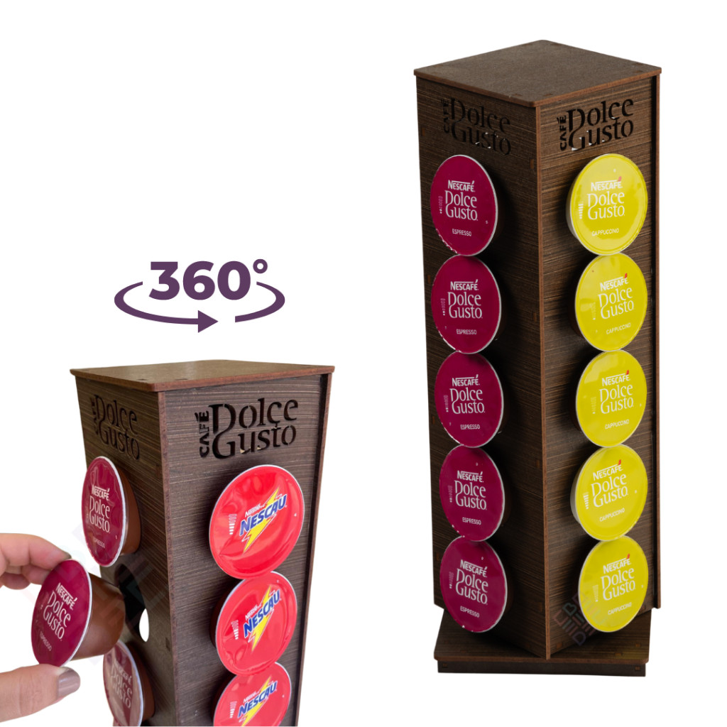 Torre Suporte Cápsulas Três Corações Dolce Gusto Para café da manhã chá bule