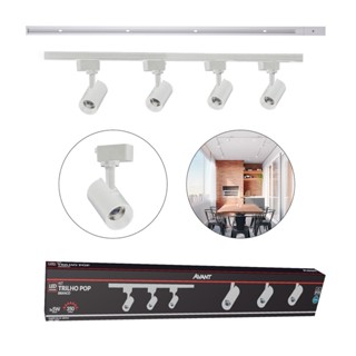 Kit trilho Eletrificado 4 Spot Led + 1 Metro de Trilho Pop 20w 6500k Branco Frio 110v/220v Branco Cod: 251931397-1 Avant em Oferta na Shopee