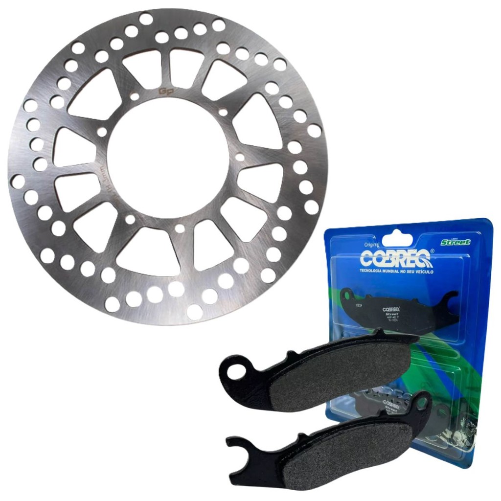 Disco de Freio Dianteiro Crosser 150 Sem Abs 2014-2017 + Pastilhas Cobreq em Oferta na Shopee