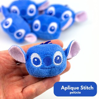 Aplique de Pelúcia Stitch 2 Unidades Para Artesanato Costura em Oferta na Shopee