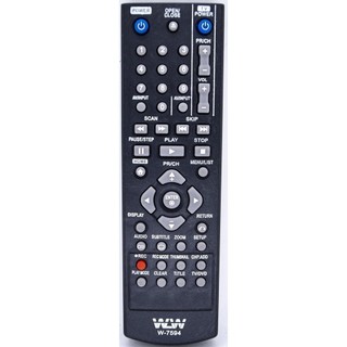 Controle Remoto Para Dvd  C/gravador Wlw-7594   - Substituto Compatível
