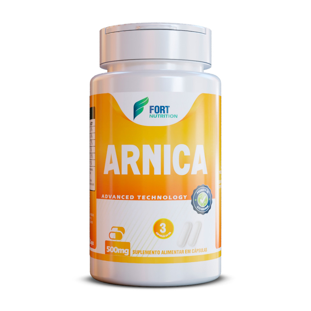 Arnica 100% Pura 500mg | 120 Cápsulas Naturais | Anti-inflamatório e Alívio de Dores