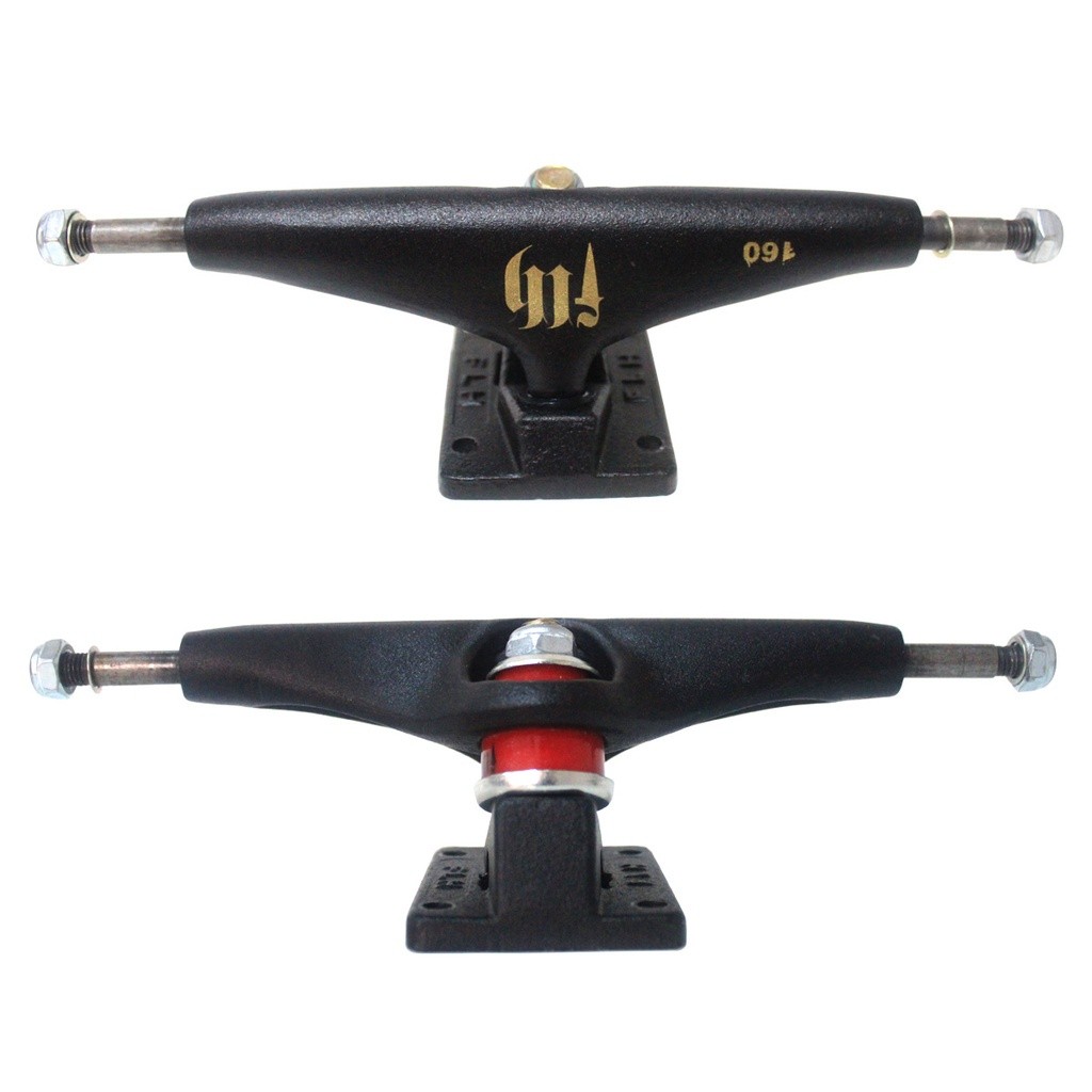 Truck Skate FLH 160mm Longboard Old Schooll Freeride Preto