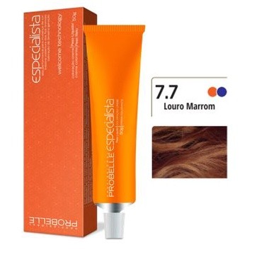 Coloração Especialista Probelle 7.7 Louro Marron 50  G em Oferta na Shopee