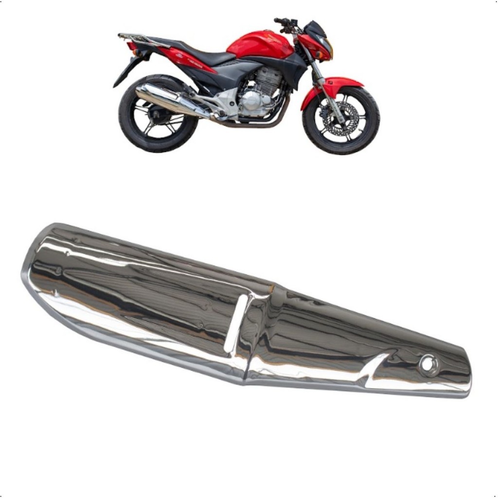 PROTETOR ESCAPAMENTO CB 300 R 09/15 ORIGINAL CROMADO