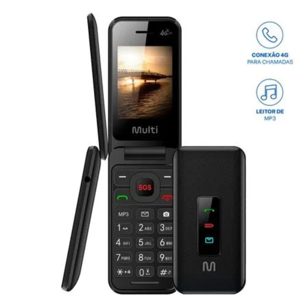 Celular Flip Vita 4G Dual Chip Multilaser
