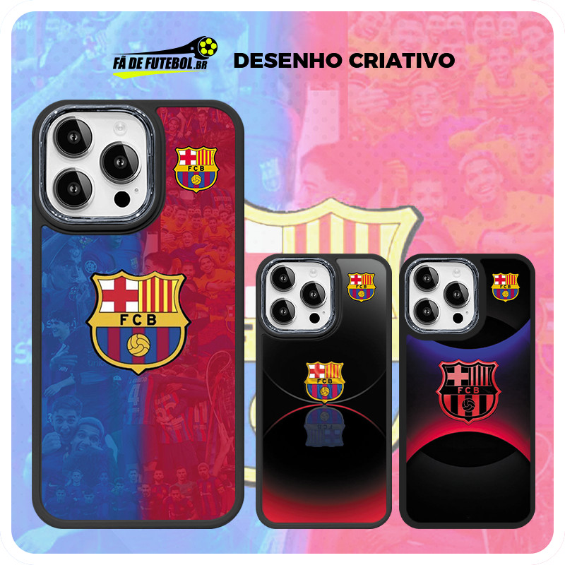 Barcelona personalizada Capa Para iPhone 11 12 13 14 15 16 pro xs max Emblema futebol Anti-queda ddx
