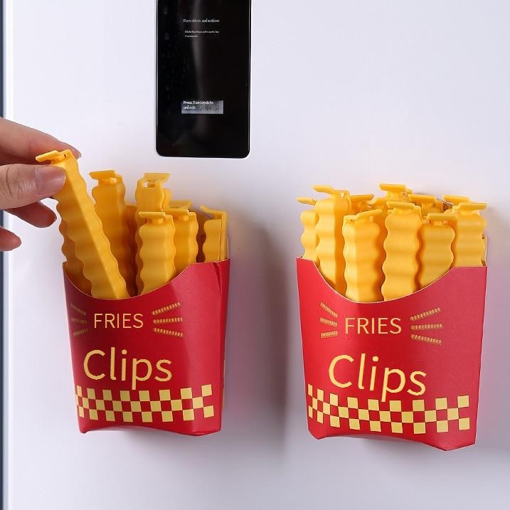 12pçs Clipe de Vedação de Batatas Fritas e Alimentos com Preservação de Umidade para Geladeira