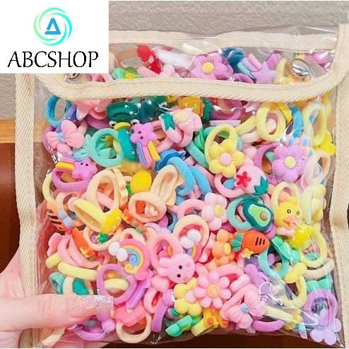 Laços De Cabelo Elásticos Estilo Coreano Para Crianças , Faixas Não Danificadas Meninas , Acessórios ABCSHOP