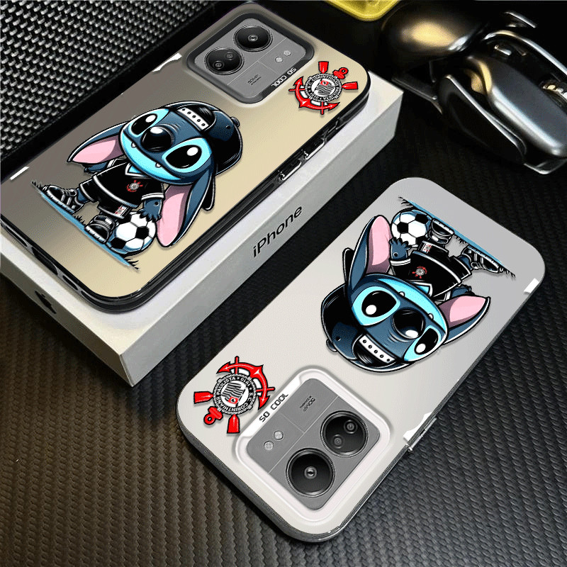 Capinha Corinthians Stitch Para Redmi 14C A1 A2 A3 9A 10C 12 12C 13 13C 14 POCO X3 X5 X6 Capa de telefone Anti-impacto