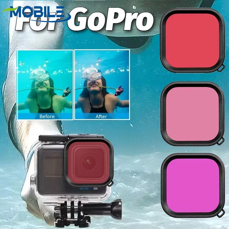 Carcaça Do Filtro De Correção De Cor GoPro-Protetor De Lente Acrílica Para 30 M De Profundidade , Design De Instalação R