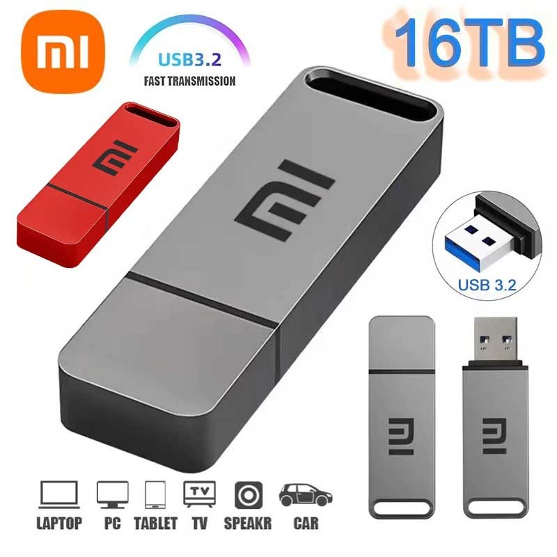 2 Em 1 16TB 8TB 4TB 2TB USB 3.1 Flash Drive De Alta Velocidade 1TB Metal À Prova Dwaterproof Água Tipo-C Memória Para Di
