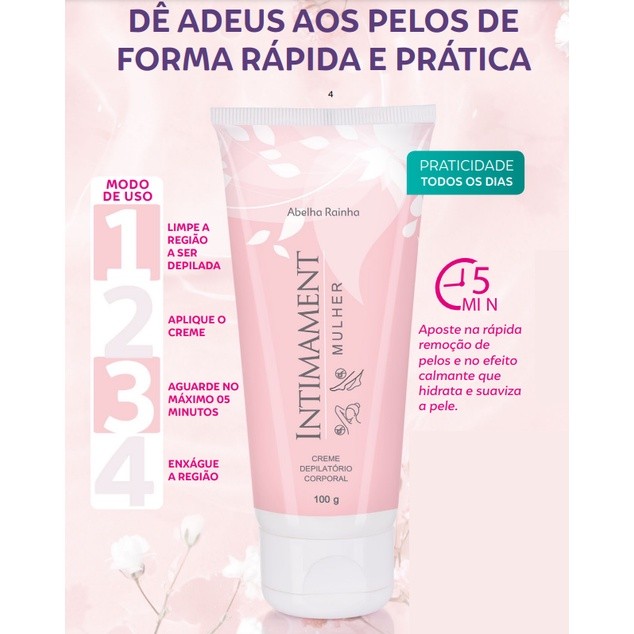 Creme Depilatório Corporal Intimament Mulher - Abelha Rainha em Oferta na Shopee