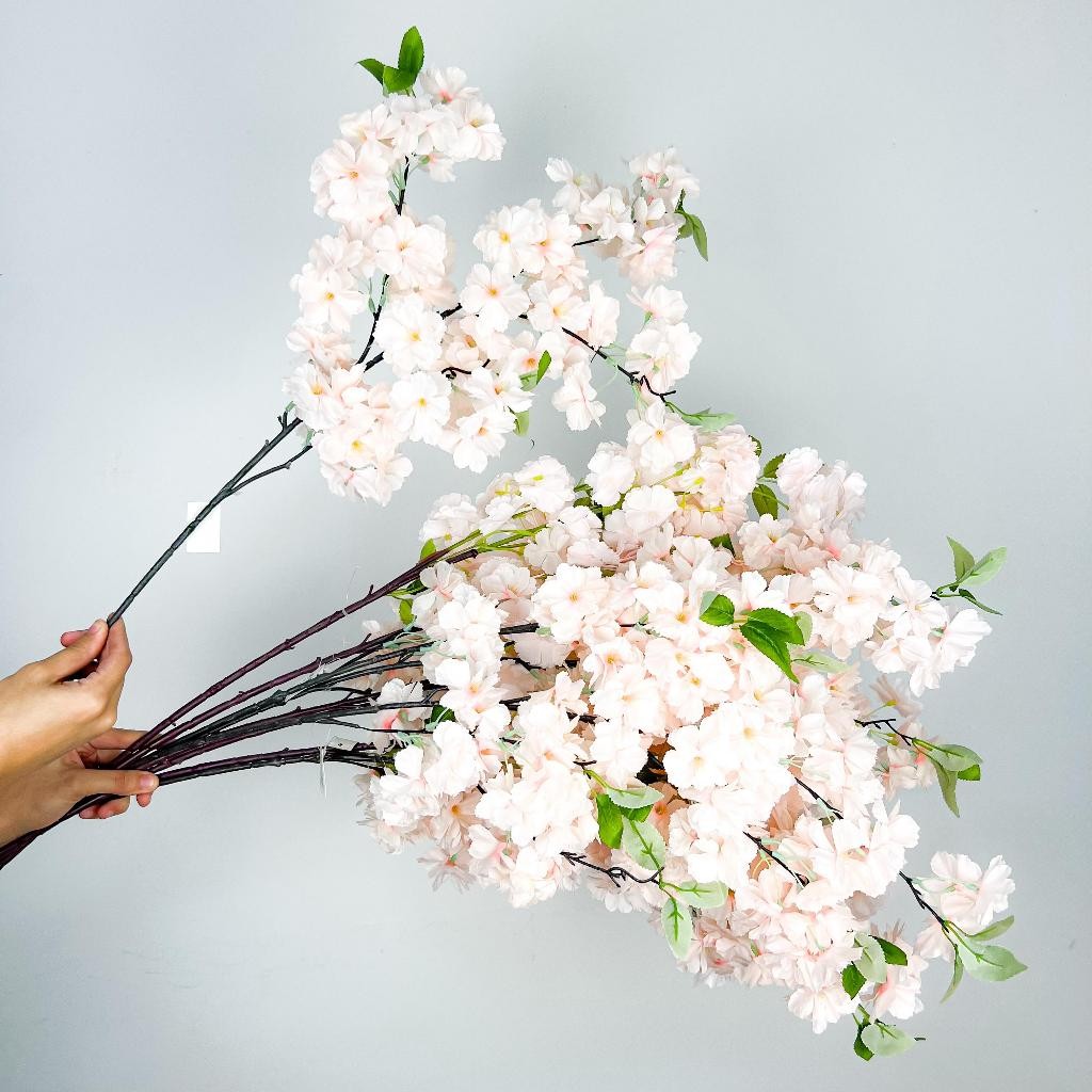 Haste de Cerejeira Artificial Alta Galho de Pessegueiro 95cm Flores Artificiais - BH802169 PESSÊGO