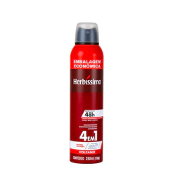 Desodorante Antitranspirante Aerossol Herbíssimo Volcano 250ml Embalagem Econômica
