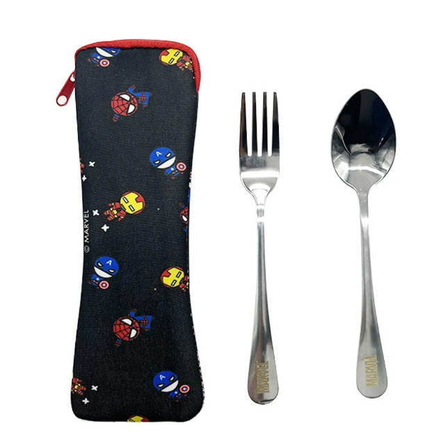 CONJUNTO DE TALHERES INOX COM ESTOJO MARVEL