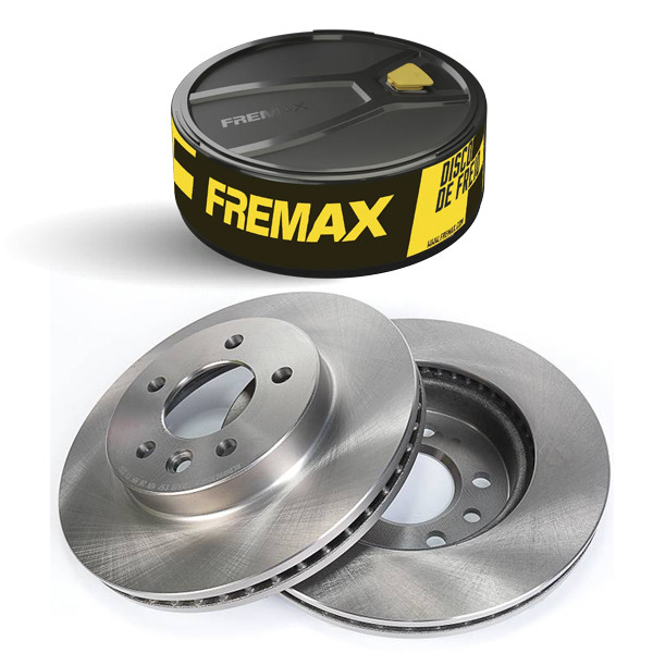 Par Disco de Freio Ventilado Fiat IDEA 1.8 2005 a 2016 Fremax