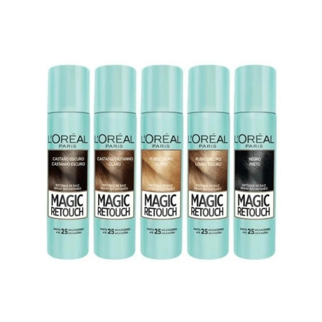 Spray Magic Retouch L'Oréal Retoque De Raiz Preto Castanho Claro Escuro Louro Claro Escuro