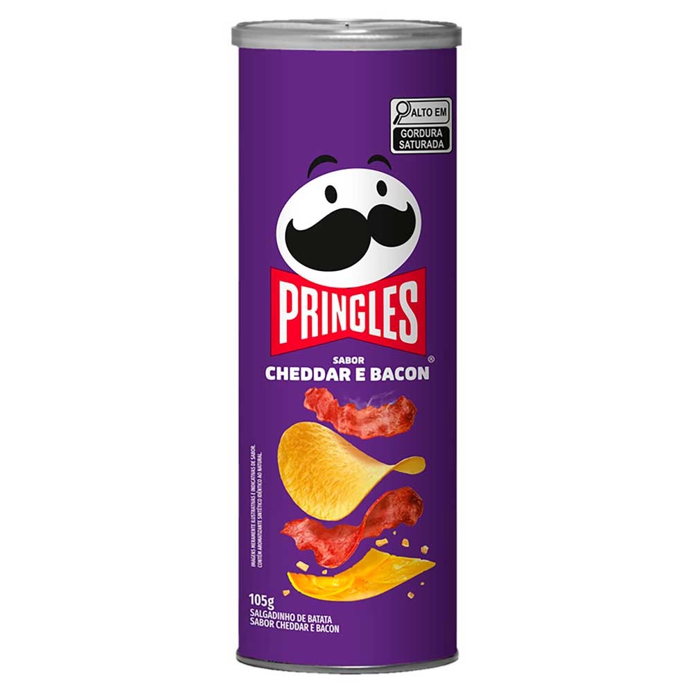 Batata Pringles Cheddar e Bacon 105g - Food & Beverages