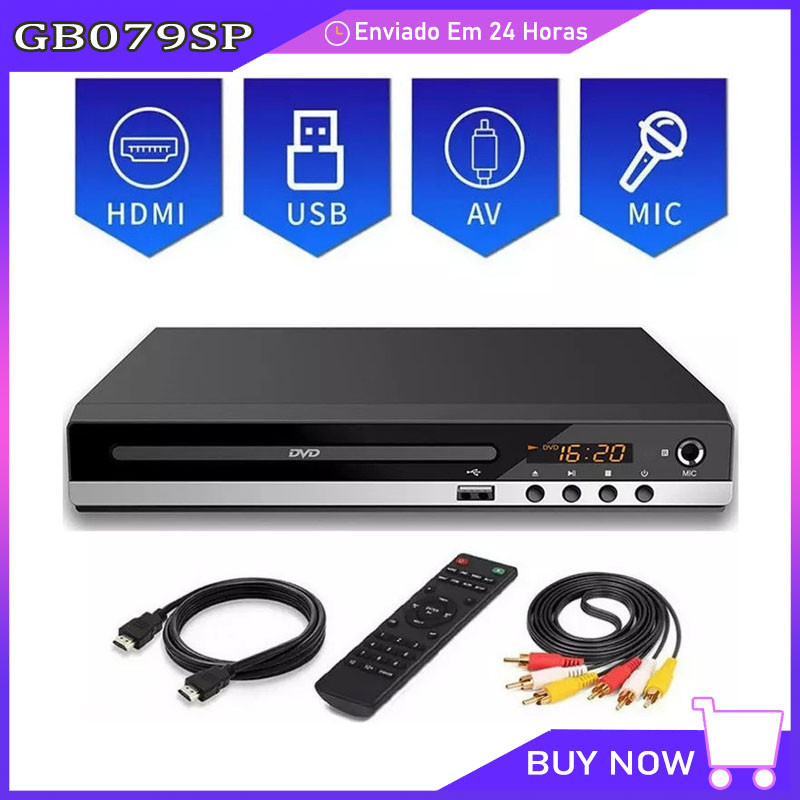 Leitor De Dvd Portátil Toca Cd Mp3 Usb Filme Bivolt Novo