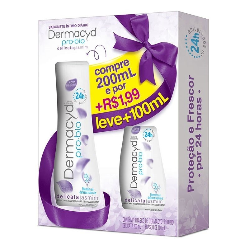 Sabonete Líquido Íntimo Dermacyd Delicata 200ml + 1,99 Leve 100ml - Beauty