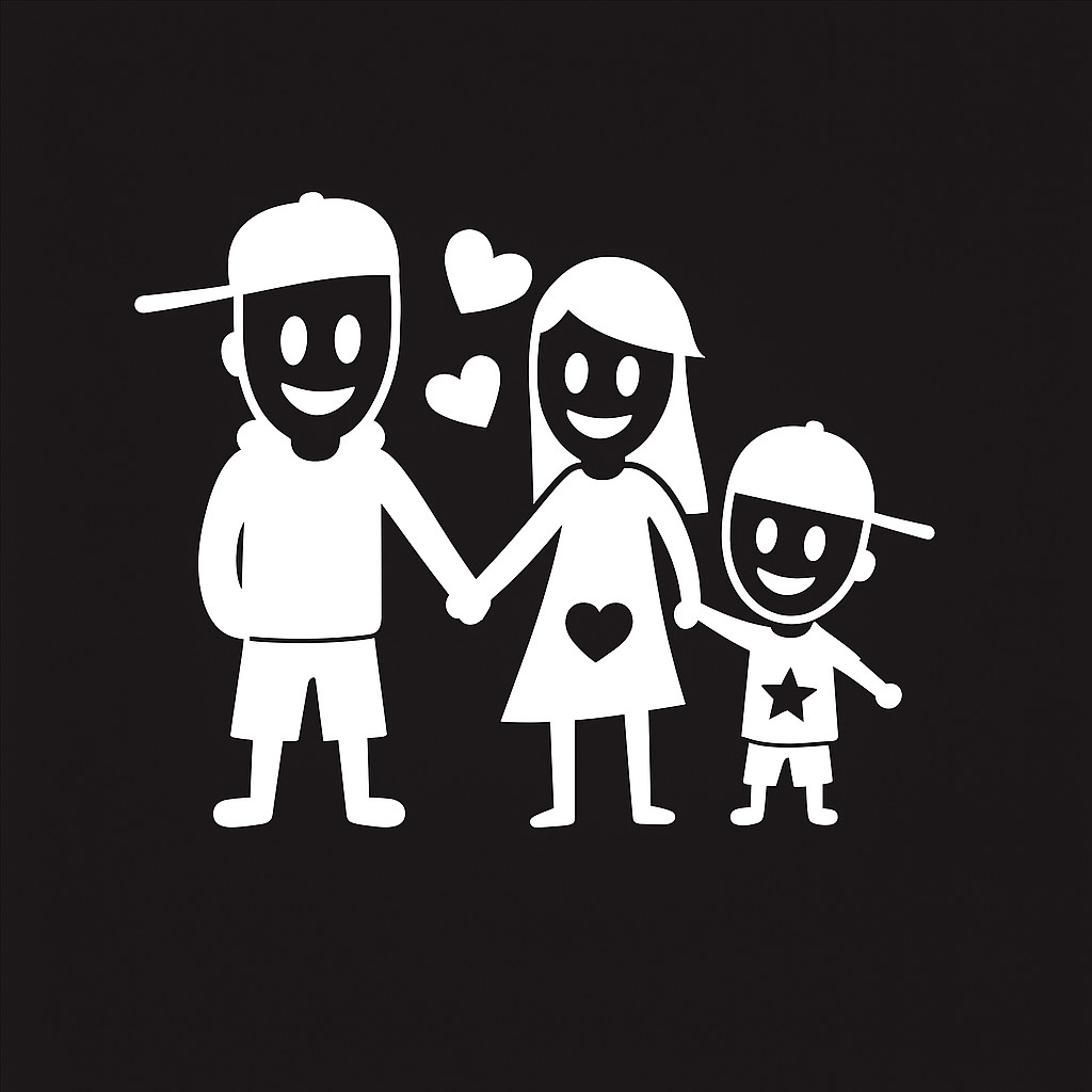 ADESIVO CASAL E FILHO PARA CARRO MOTO CAMINHÃO em Oferta na Shopee